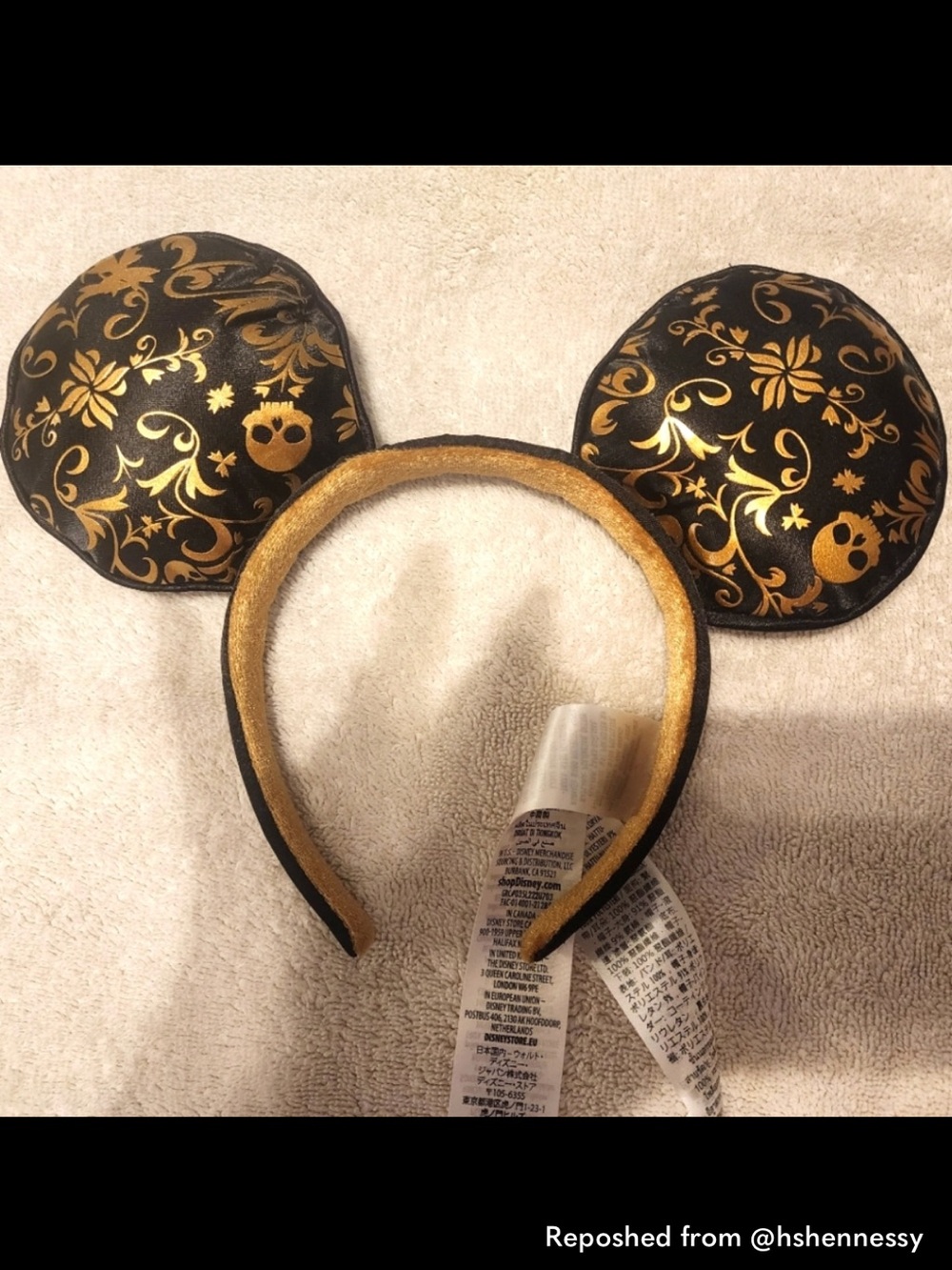 Disney Pirates of the Caribbean 50th Mickey Ear Headbands Black